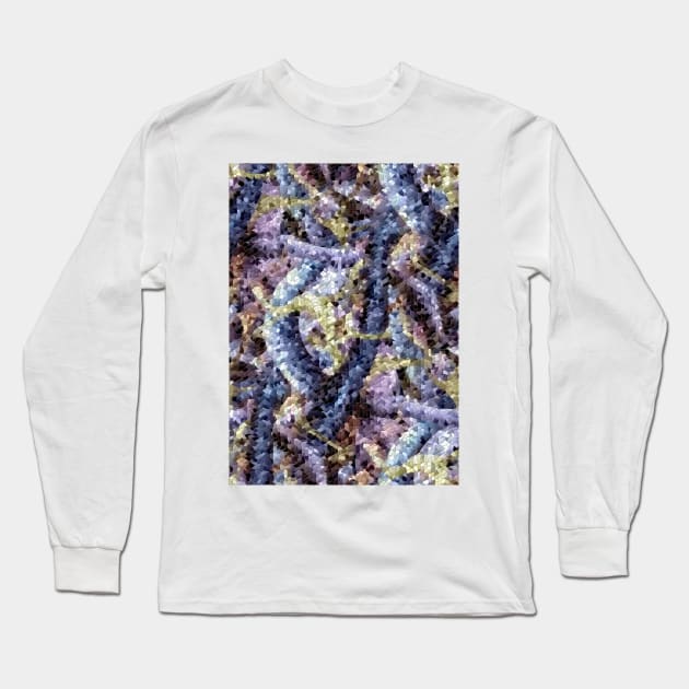 Mosaic Modern Art Abstract Contemporary Long Sleeve T-Shirt by Nisuris Art